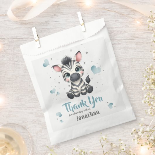 Sachets En Papier Simple cute little zebra  (Coupé)