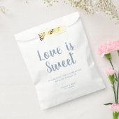 Sachets En Papier Simple Dusty Blue Love est Mariage de script doux (Scellé)