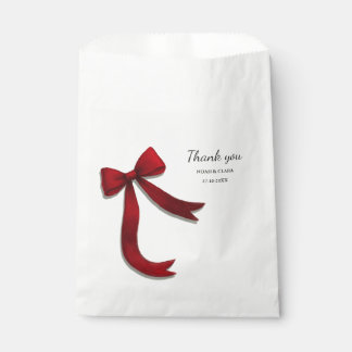 Sachets En Papier Simple Elegant Minimalist Red Bow