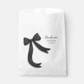 Sachets En Papier Simple Élégant Minimaliste Nœud Noir