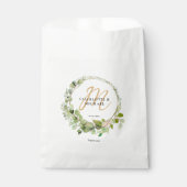 Sachets En Papier Simple, élégant, monogramme mariage eucalyptus (Devant)