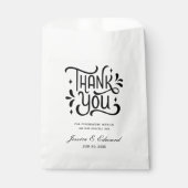 Sachets En Papier Simple élégant noir blanc moderne Script minimal (Devant)