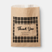 Sachets En Papier Simple en noir et blanc en vichy motif (Devant)