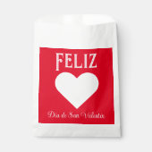 Sachets En Papier Simple Heureuse Sainte-Valentin Espagnol Coeur Bla (Devant)
