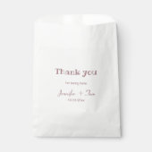 Sachets En Papier simple mariage minimal merci pour le sac (Devant)