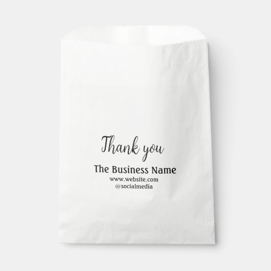 Sachets En Papier Simple merci d'ajouter des détails de nom d'entrep (Devant)