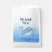 Sachets En Papier Simple mignonne Baleine Bleu Mer Merci d'anniversa (Devant)