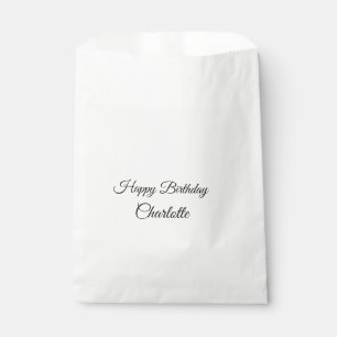 Sachets En Papier SIMPLE MINIMAL.CUTIE AJOUTER NOM BÉBÉ joyeux anniv