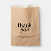 Sachets En Papier Simple Minimal Élégant Merci (Devant)
