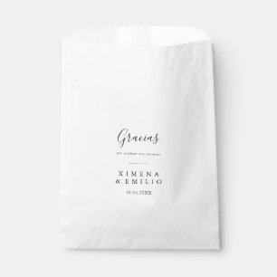 Sachets En Papier Simple minimaliste Gracias Merci Mariage