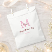 Sachets En Papier simple minimum de jour mère monogramme nom rose te (Coupé)