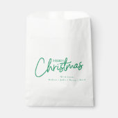 Sachets En Papier Simple moderne Joyeux Noël Script Vacances (Devant)