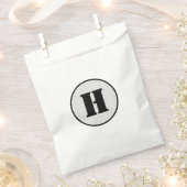SACHETS EN PAPIER SIMPLE MODERNE MODERNE MONOGRAM ÉLÉGANT CHIC STYLE (Coupé)