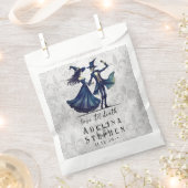 Sachets En Papier Simple Monogram Skeleton Halloween QR Code Mariage (Coupé)