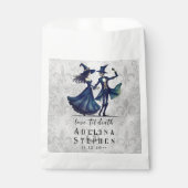 Sachets En Papier Simple Monogram Skeleton Halloween QR Code Mariage (Devant)