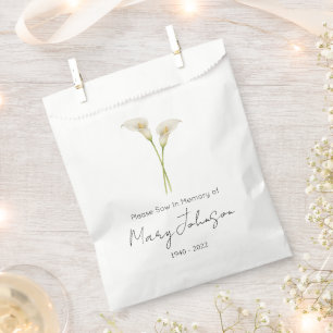 Sachets En Papier Simple paquet de graines de calla Funeral