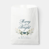 Sachets En Papier Simple Script Moderne Aquarelle Noël (Devant)
