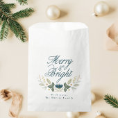 Sachets En Papier Simple Script Moderne Aquarelle Noël