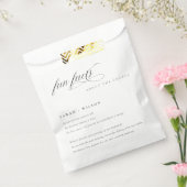 Sachets En Papier Simple Script noir blanc Mariage faits amusants (Scellé)