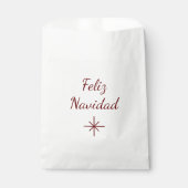 Sachets En Papier Simple Snowflake Feliz Navidad Christmas Party (Devant)