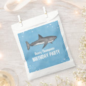 Sachets En Papier Simple Whimsical Birthday Sharks Blue Ocean Treat (Coupé)