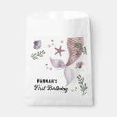 Sachets En Papier Sirène Anniversaire de enfant Mer pourpre (Devant)