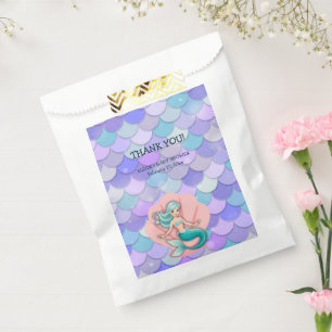 Sachets En Papier Sirène de Parties scintillant pourpre sous le Baby