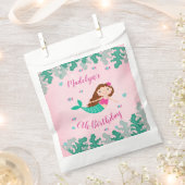 Sachets En Papier Sirène rose Sous La Mer Anniversaire (Coupé)