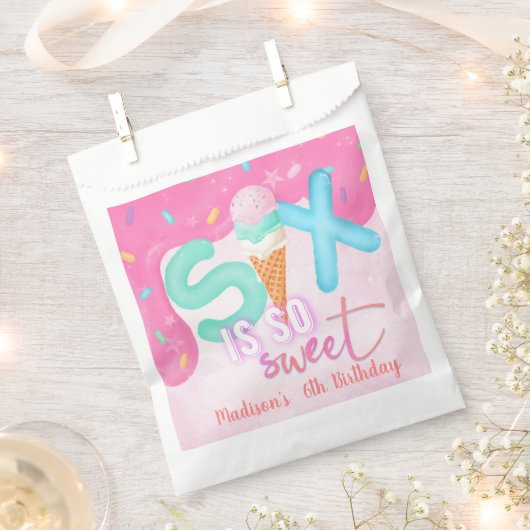 Sachets En Papier six est si doux Froid rose (Coupé)