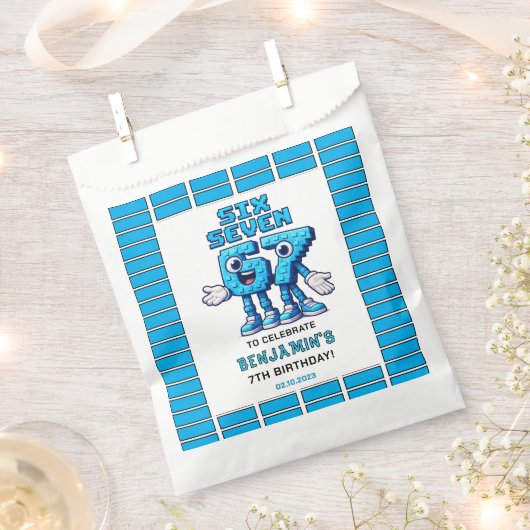 Sachets En Papier Six Seven Meme 7th Birthday | Funny Trendy (Coupé)