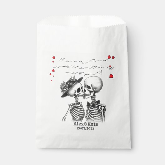 Sachets En Papier Skeleton Couple (Devant)