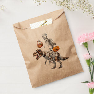Sachets En Papier Skeleton équitation maman Dinosaur T rex Halloween