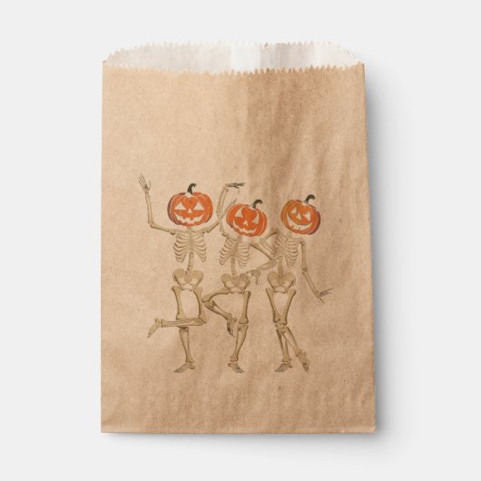 Sachets En Papier Skeleton Halloween Citrouille Automne saison Éffra (Devant)