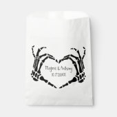 Sachets En Papier Skeleton Main Forme de coeur Mariage personnalisé (Devant)