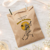 Sachets En Papier Skeletons Dansant sous la Pleine lune Halloween (Coupé)