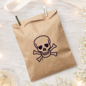Sachets En Papier Skull n Bones kraft favor bags (Coupé)