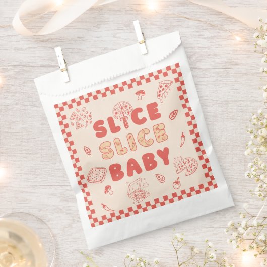 Sachets En Papier Slice Slice Baby Pizza Hand Drawn Baby Shower (Coupé)