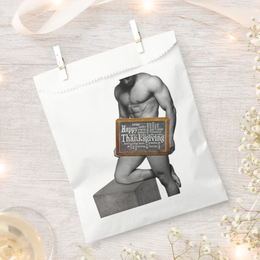 Sachets En Papier SlipperyJoe's Thanksgiving man hot six pack abs un (Coupé)