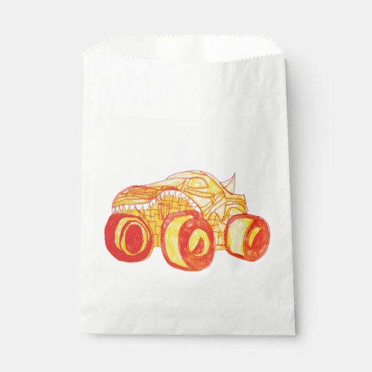 Sachets En Papier Smile Monster Truck Rally Anniversaire (Devant)