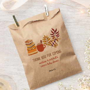 Sachets En Papier S'more Baby shower feu de camp tombe feuilles merc