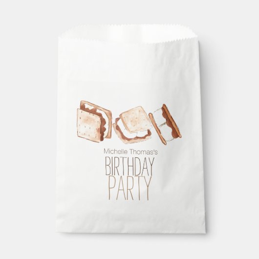 Sachets En Papier Smore camping fête d'anniversaire sac (Devant)