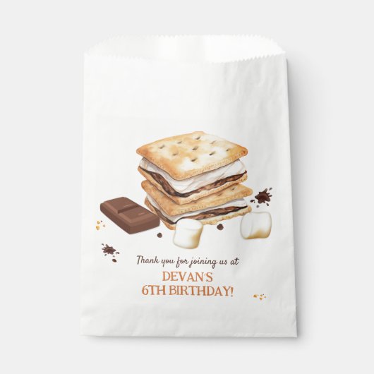 Sachets En Papier S'mores fête d'anniversaire (Devant)