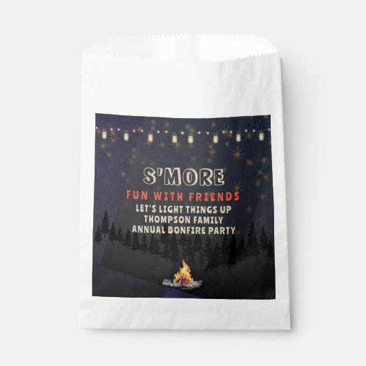 Sachets En Papier S'mores Fun Bonfire Jardin Cookout Friendsgiving (Devant)
