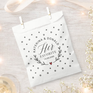 Sachets En Papier Snack de minuit élégant mariage Favor sac