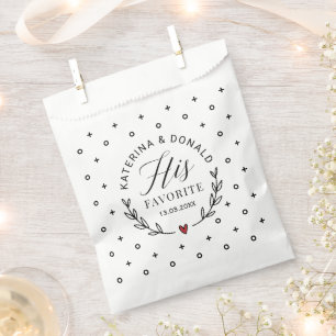 Sachets En Papier Snack de minuit élégant mariage Favor sac