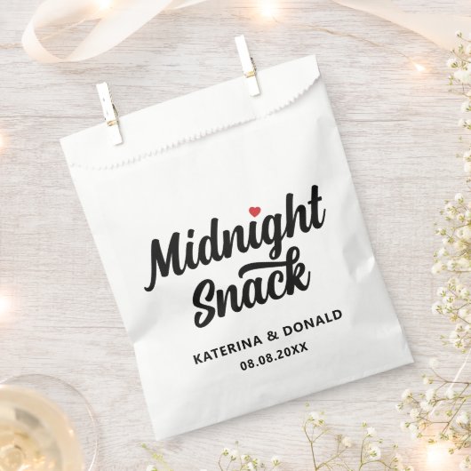 Sachets En Papier Snack de minuit mariage (Coupé)