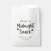 Sachets En Papier Snack personnalisé de mariage de minuit (Devant)