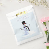 Sachets En Papier Snowman with hat and scarf. I Love Snow (Scellé)