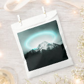 Sachets En Papier Snowy mountain mysterious blue neon light (Coupé)