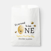 Sachets En Papier So Sweet To Bee One First Birthday Honeycomb (Devant)